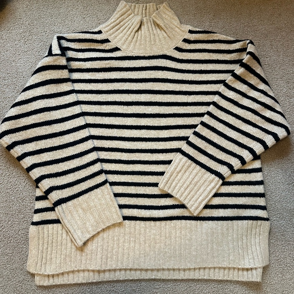 Striped Black and Tan Sweater